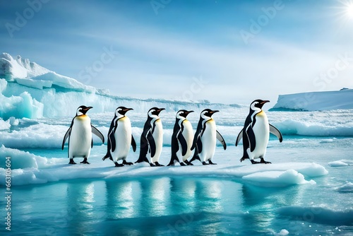 penguin on the ice