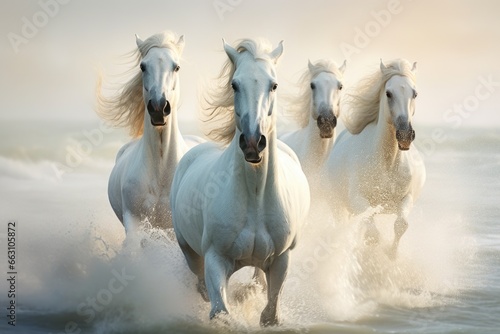 White horses background