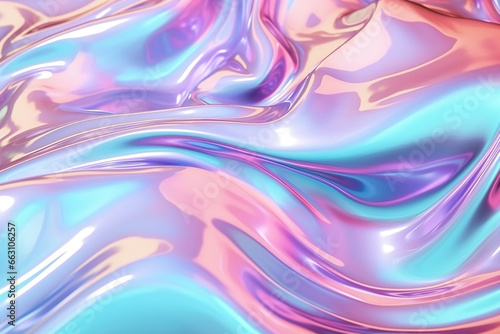 abstract background with liquid holographic waves