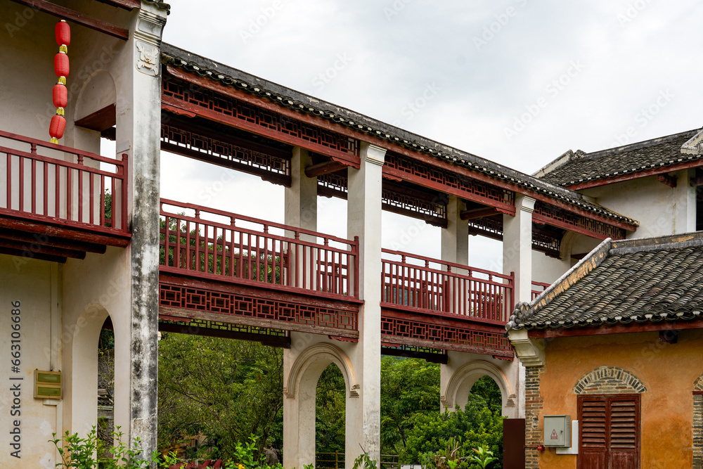 Southern residential buildings in the late Qing Dynasty in Longzhou, Guangxi, China, Yexiu Garden
