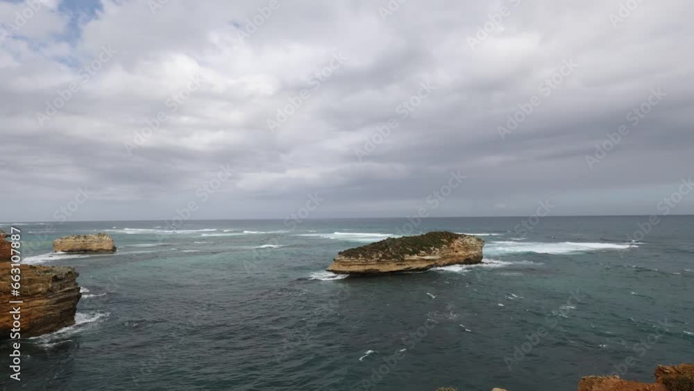 The Bay of Islands along the Great Ocean Road in Port Campbell National Park The Bay of Islands along the Great Ocean Road in Port Campbell National Park