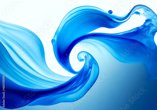 Fototapeta Naklejka Na Ścianę i Meble -  抽象的な青い水の波
