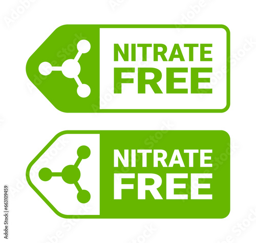Nitrate free logo set vector illustration