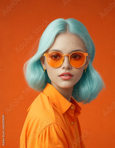 portrait of a woman wearing sunglasses 