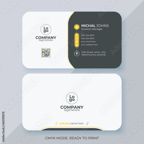corporate business card design | abstract minimalist visiting card