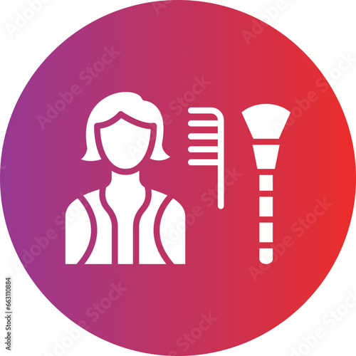 Make Up Artist Female Icon Style