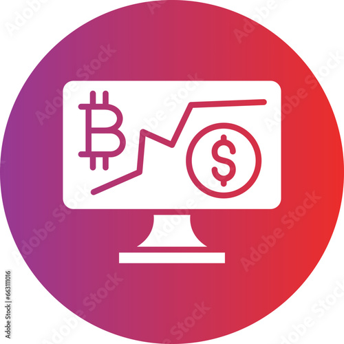 Cryptocurrency Investment Icon Style