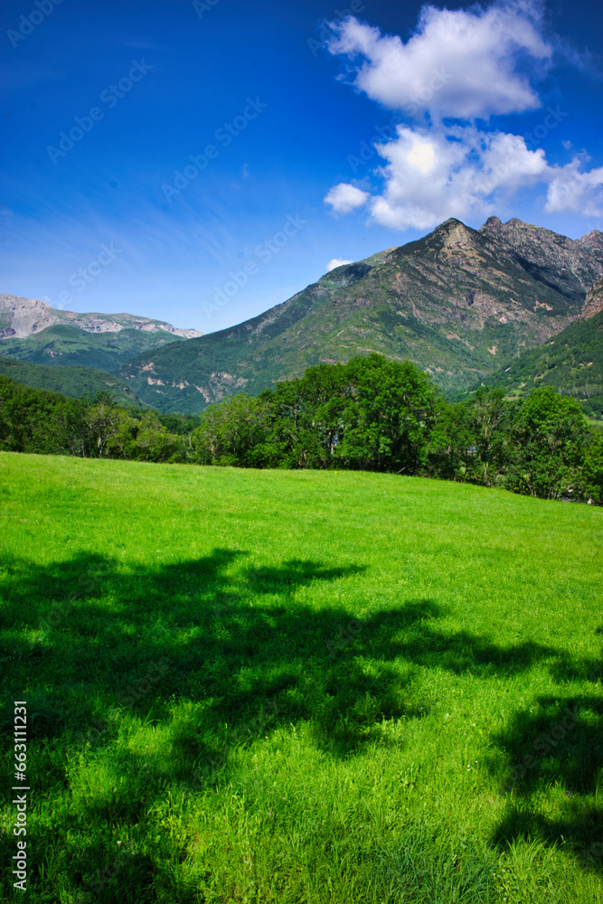 Mountainous landscape in the Benasque Pyrenees