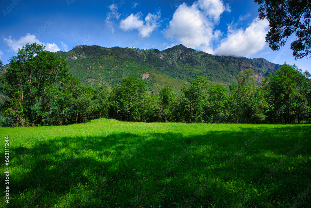 Mountainous landscape in the Benasque Pyrenees