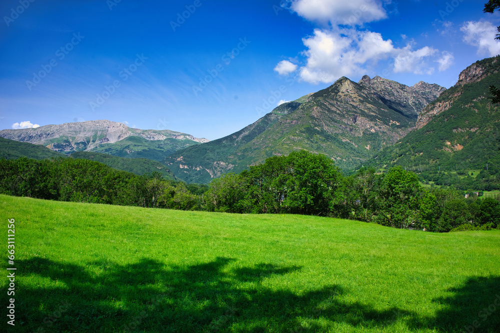 Mountainous landscape in the Benasque Pyrenees