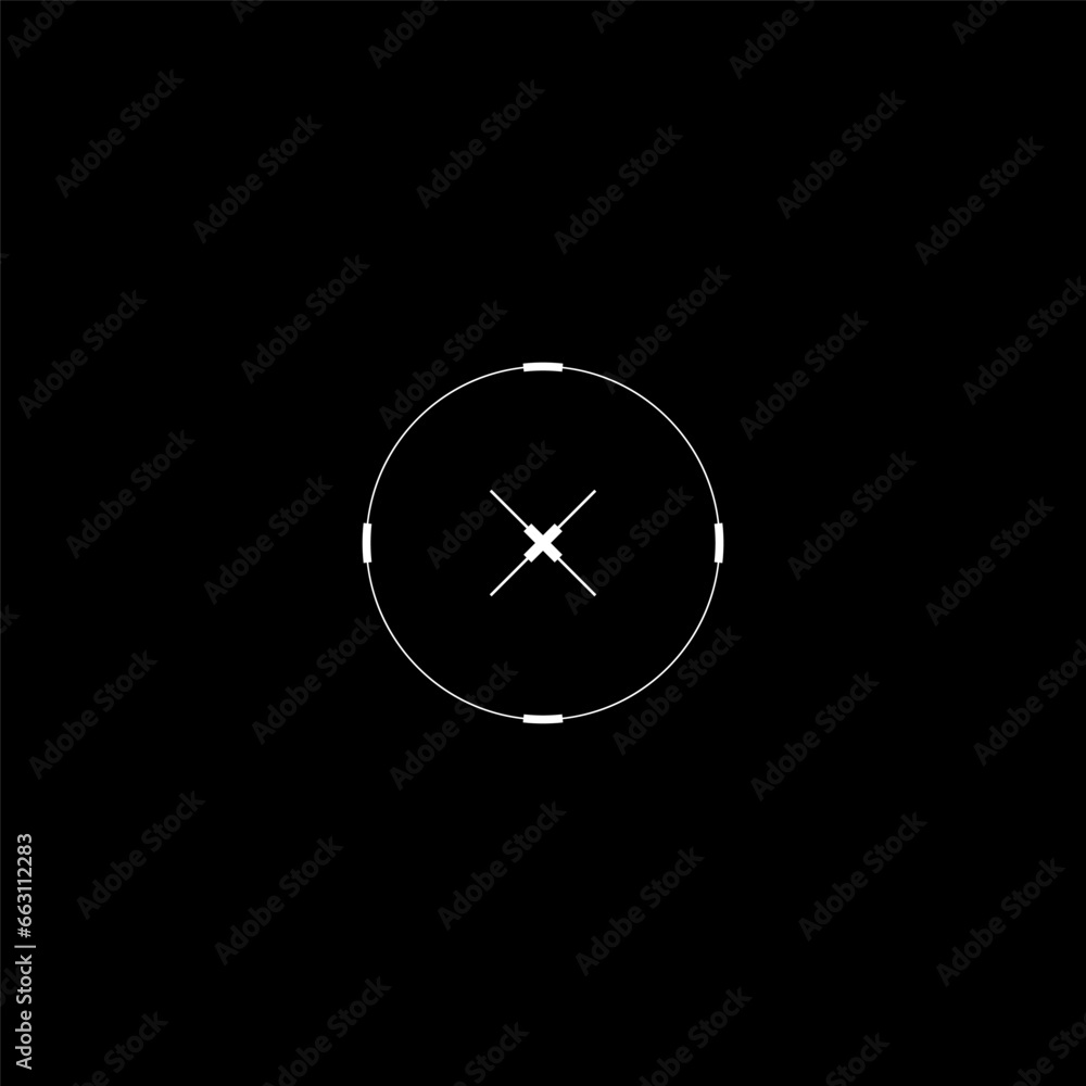 Cyberpunk style circle target. Futuristic military GUI circle cross target, tech aim, sight, HUD reticle, cyberpunk aesthetics, futuristic military interface. A vector cyber tech style design element. Cyberpunk style circle target. Futuristic military GUI circle cross target, tech aim, sight, HUD reticle, cyberpunk aesthetics, futuristic military interface. A vector cyber tech style design element.