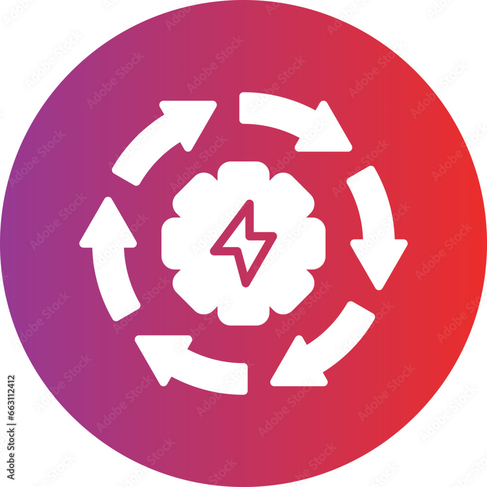 Recycle Energy Icon Style Recycle Energy Icon Style