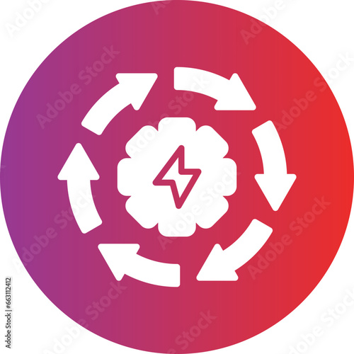 Recycle Energy Icon Style