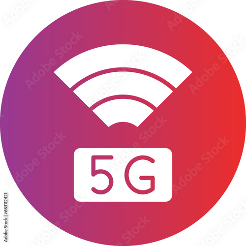 5G Network Icon Style