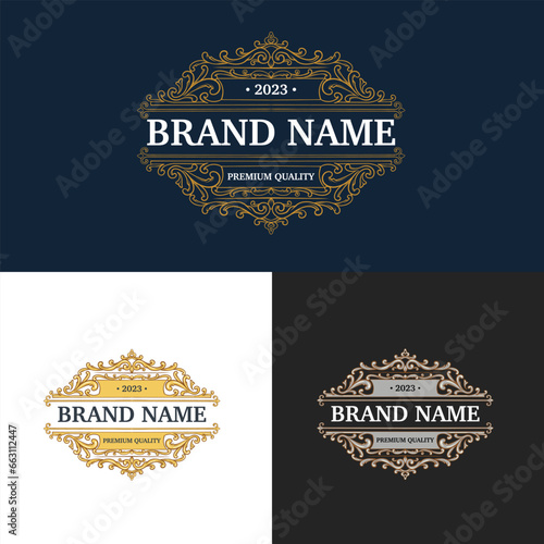 Vector retro logo design templates,Vintage Labels and badges ornament, retro ribbons, luxury fancy logo symbols, elegant calligraphic swirls, flourishes ornate vignettes, brochures, flyers, packaging