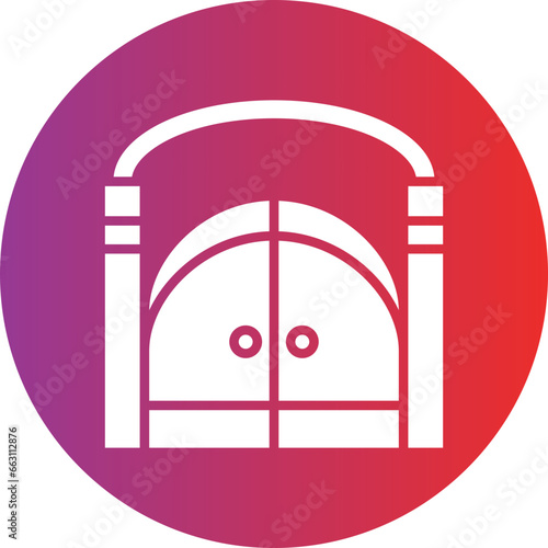 Cementery Gate Icon Style