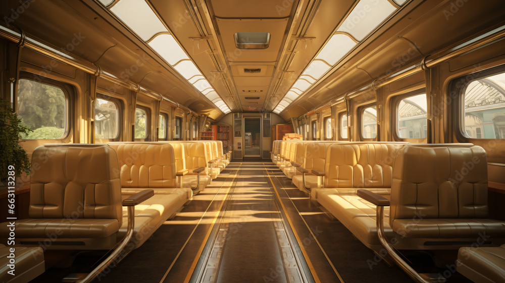Flat train interior