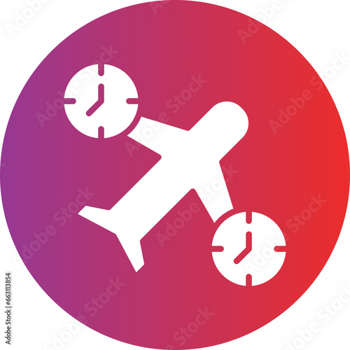 Jet Lag Icon Style