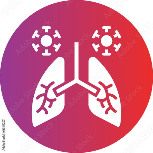 Lungs Infection Icon Style