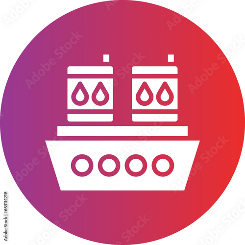 Ocean Oil Spill Icon Style