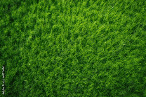 A vibrant green grass background up close