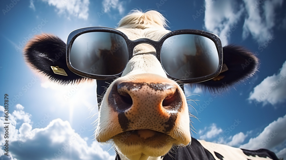 © Little - Funny cow sunglasses farm © Little - Funny cow sunglasses farm