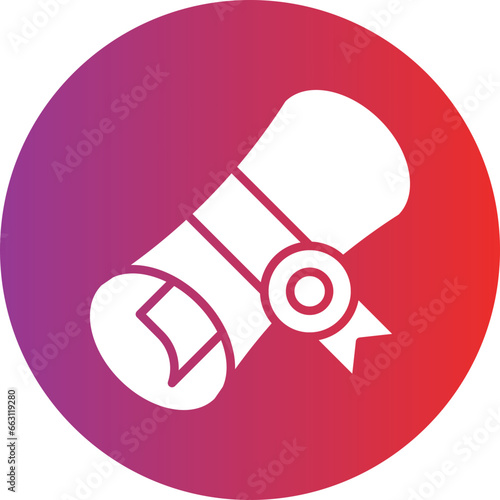 Bachelor Degree Icon Style