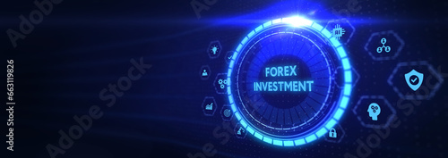 Online trading, Forex, Investment and financial market concept. 3d illustration