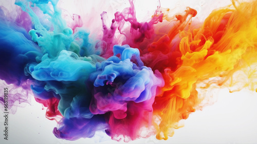 虹色の抽象的な爆発 Multi color rainbow abstract explosion. 