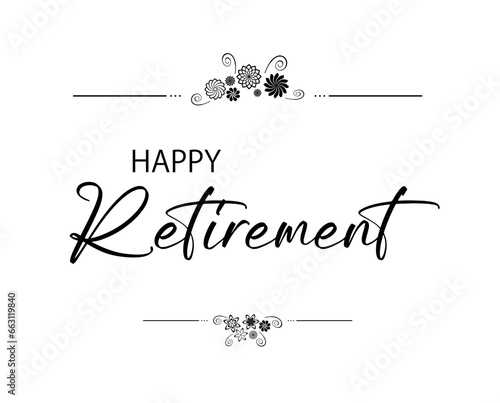 happy retirement card on white background	