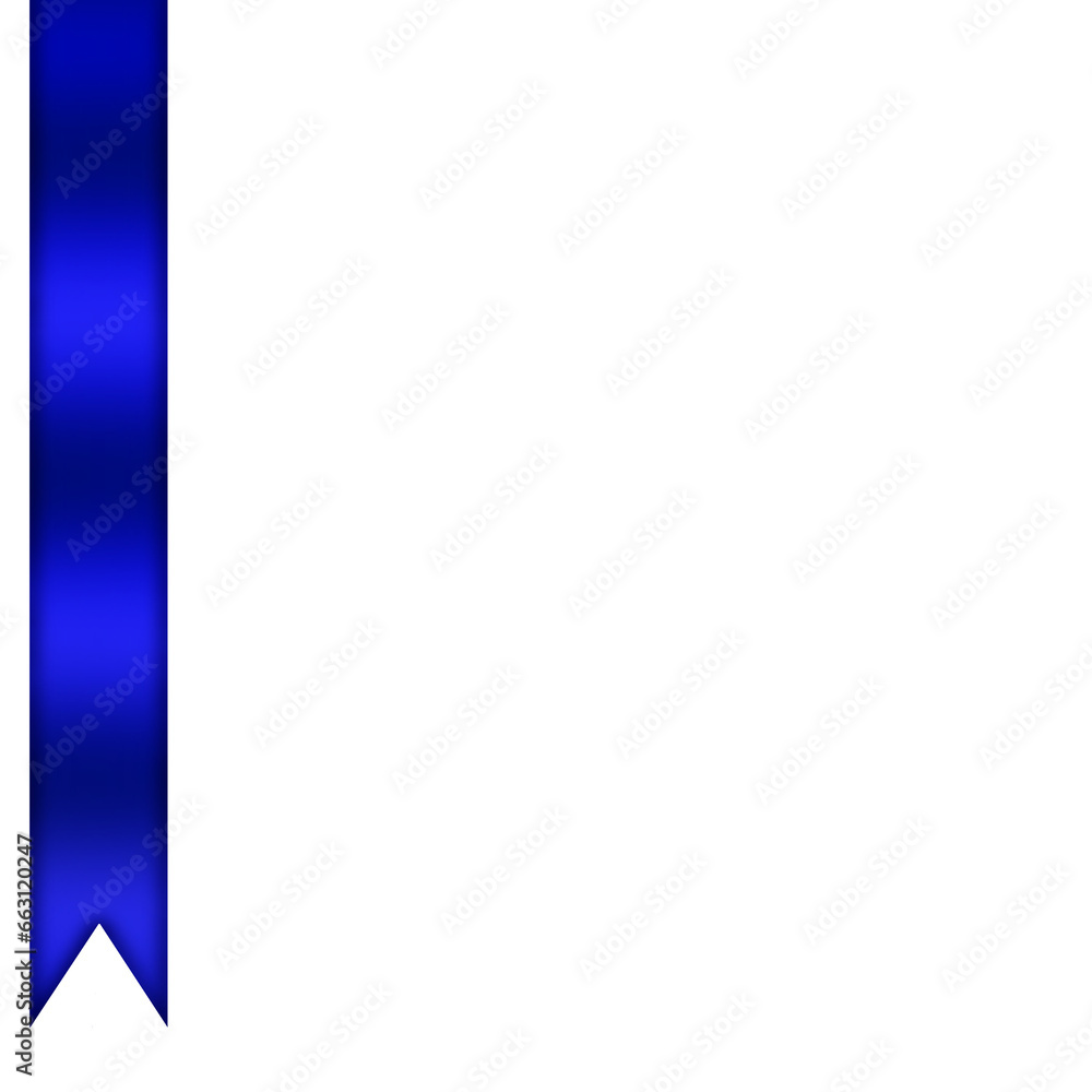 Blue Ribbon Border Isolated on White Blue Ribbon Border Isolated on White