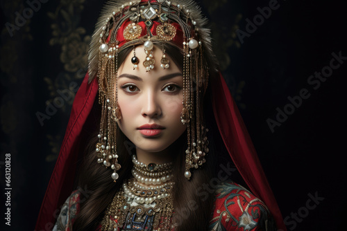 Portrait of a Kazakh bride
