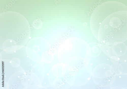 緑系パステルの光キラキラ背景