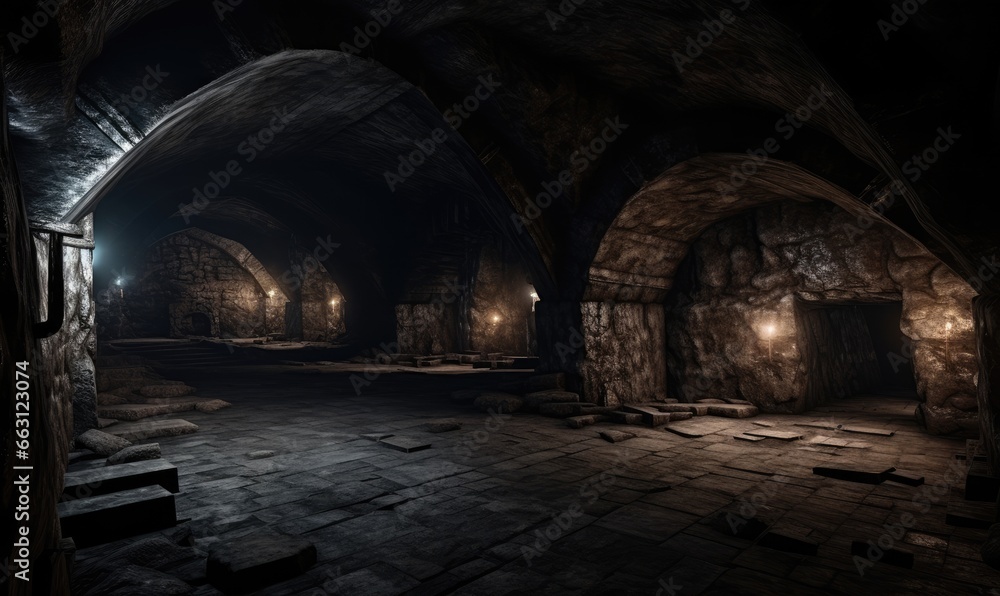 Delve into the mysterious depths of an ancient underground dungeon.