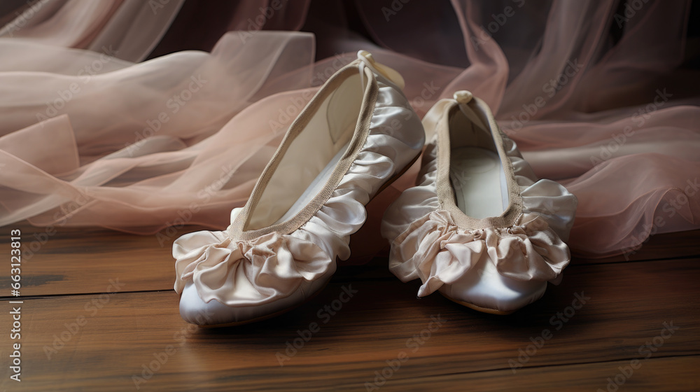 satin pink high-heeled wedding shoes stand on the floor, bride's outfit, footwear, delicate beautiful background, feminine, ballet dancing shoes, bow, ribbon, beige satin pink high-heeled wedding shoes stand on the floor, bride's outfit, footwear, delicate beautiful background, feminine, ballet dancing shoes, bow, ribbon, beige