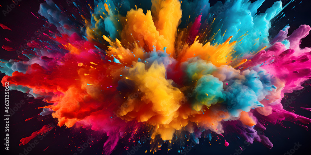 colourful explosion art background