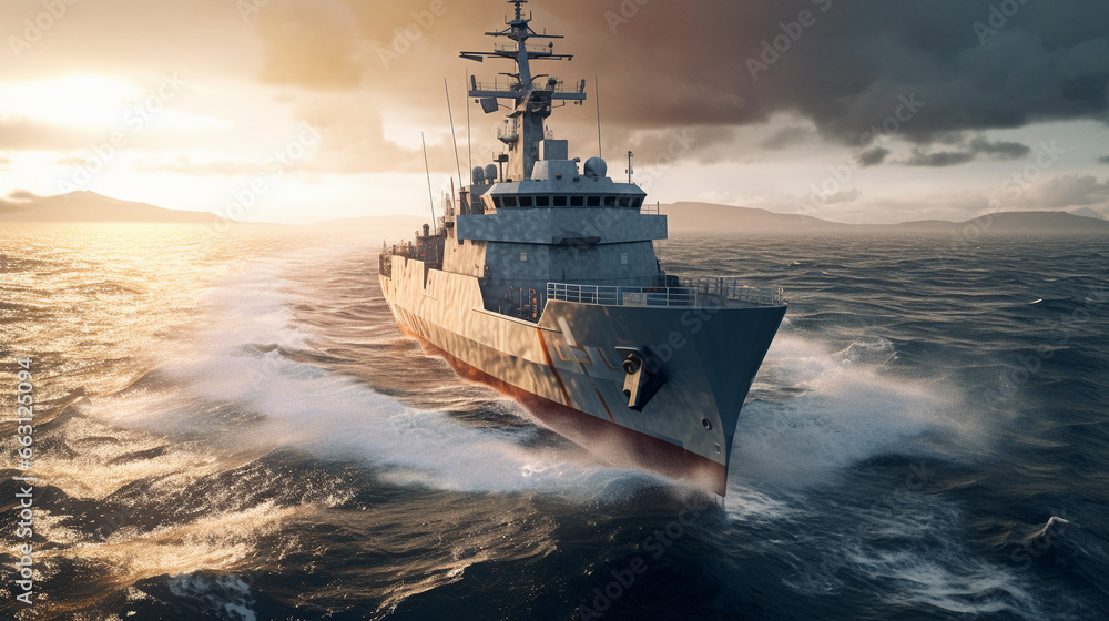 Fototapeta premium ship in the sea