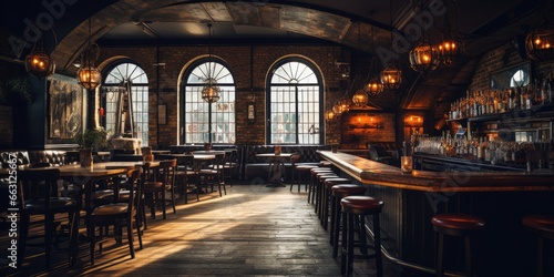 a image Cool pub or bar interior, Generative AI