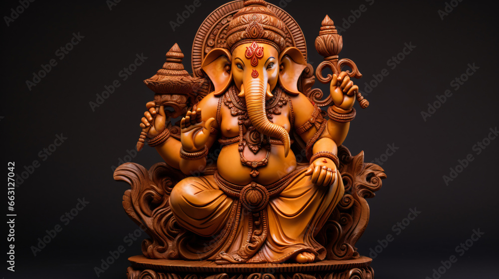 Hinduistic sculpture ganesha god