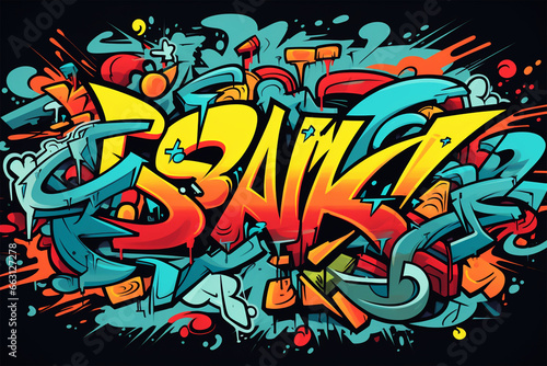 text graffiti illustration