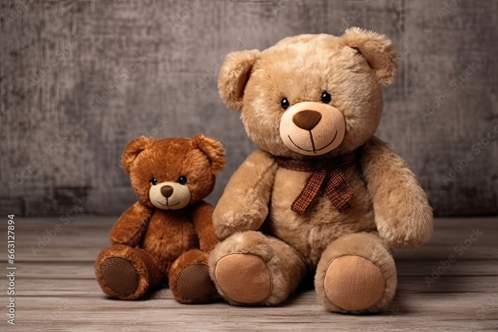 Obraz premium teddy bear on the floor