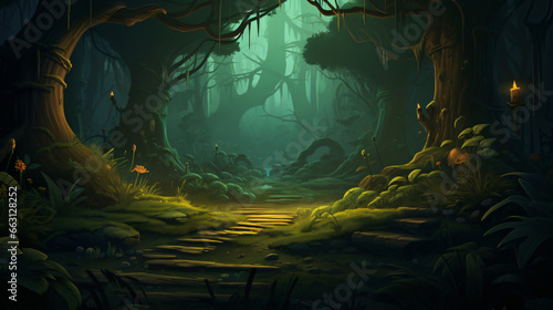 Dark forest background
