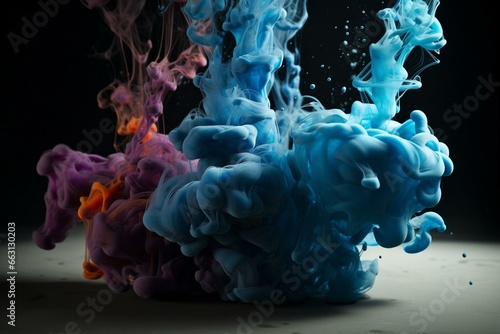 fusion of ink and water. Generative AI