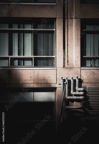 Pipes and flag