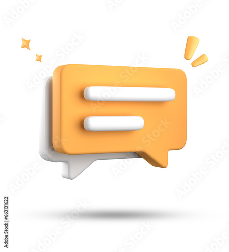 3d rendering of speech bubble, 3D pastel chat icon set. Set of 3d speak bubble.