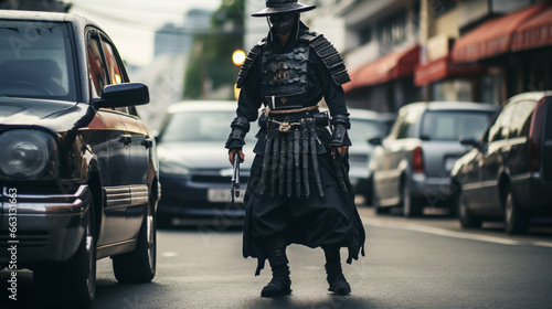 Japan street samurai