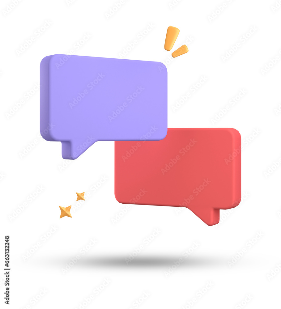 3d rendering of speech bubble, 3D pastel chat icon set. Set of 3d speak bubble. 3d rendering of speech bubble, 3D pastel chat icon set. Set of 3d speak bubble.