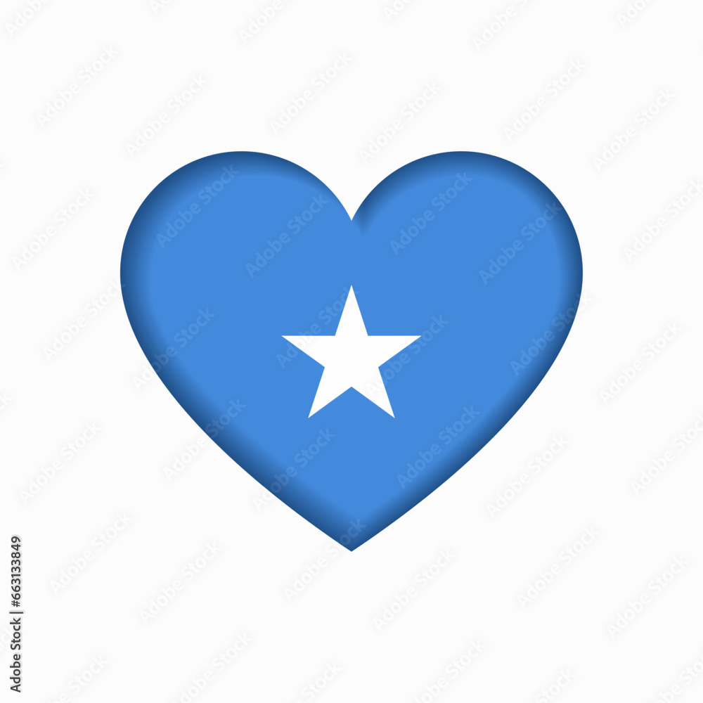 Somalian flag heart-shaped sign. Vector illustration. Somalian flag heart-shaped sign. Vector illustration.