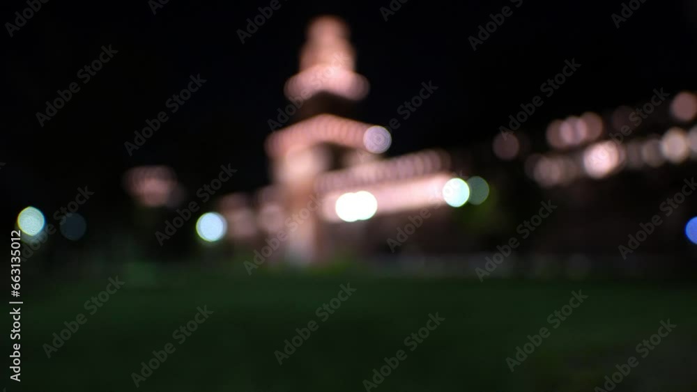 Bokeh - Sforza Castle, a journey into history and magic under the stars Bokeh - Sforza Castle, a journey into history and magic under the stars