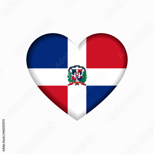 Free Download Dominican Republic flag heart-shaped sign. Vector illustration. - GFXLoad